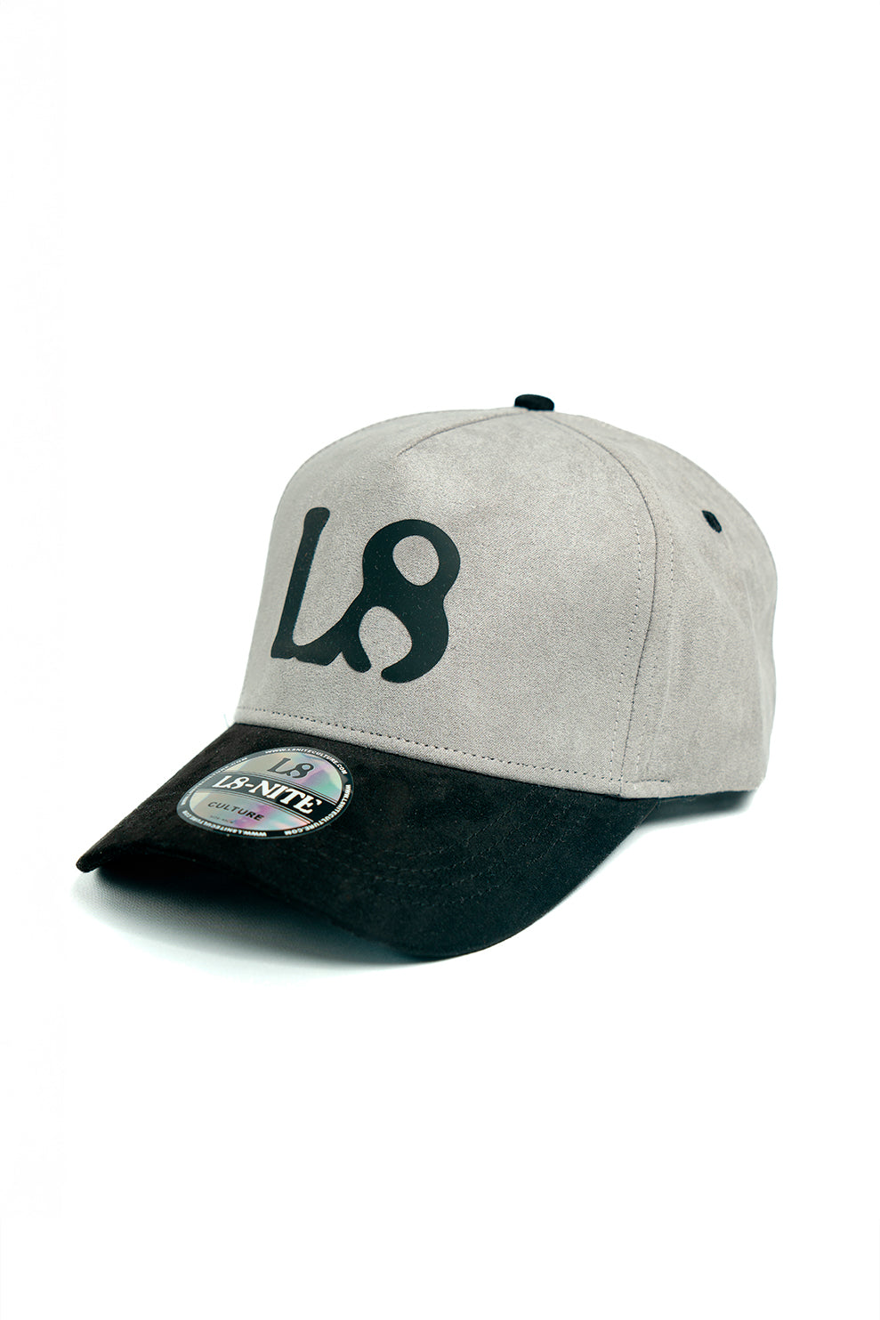 L8 HAT GREY AND BLACK