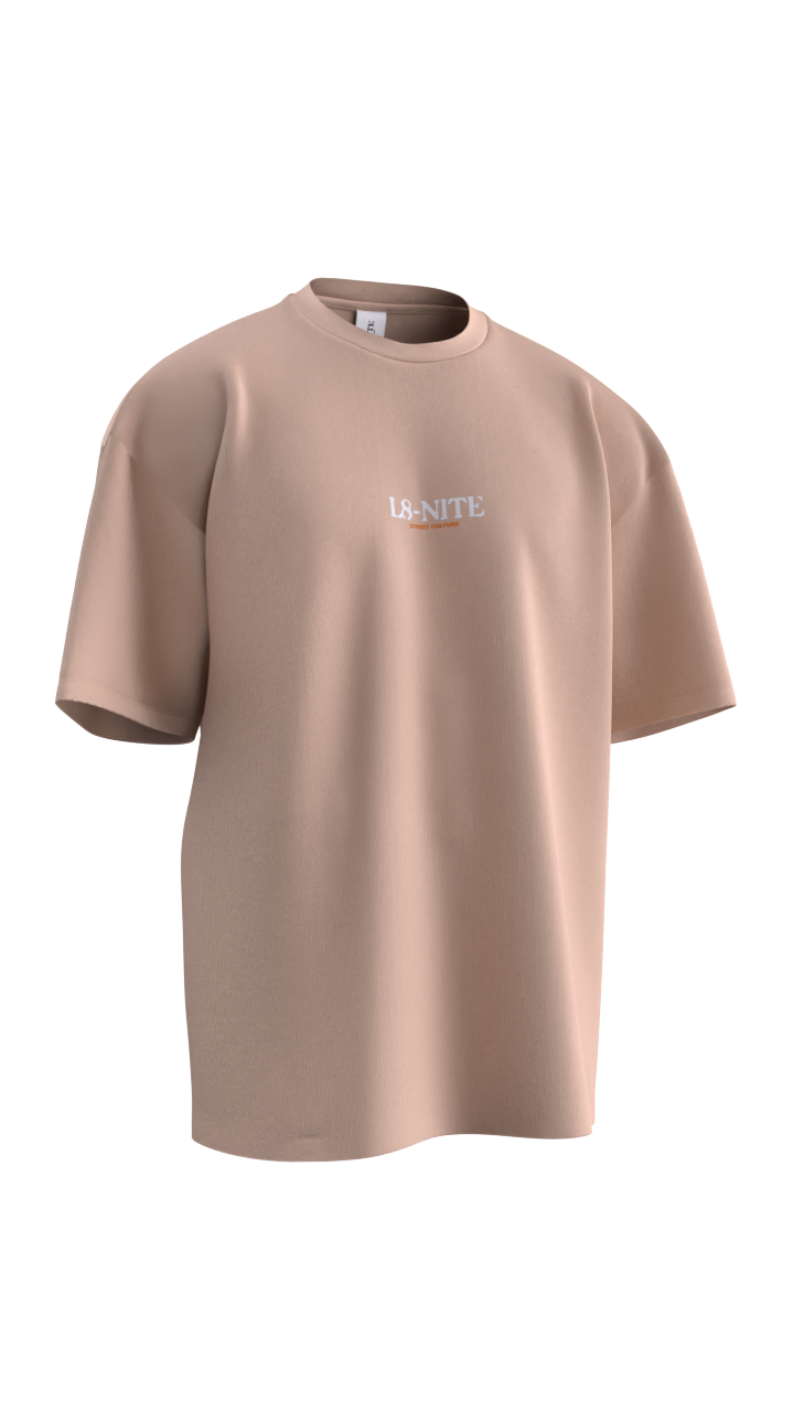 TSHIRT OVERSIZED L8-NITE SEASON 2 “BEIGE”